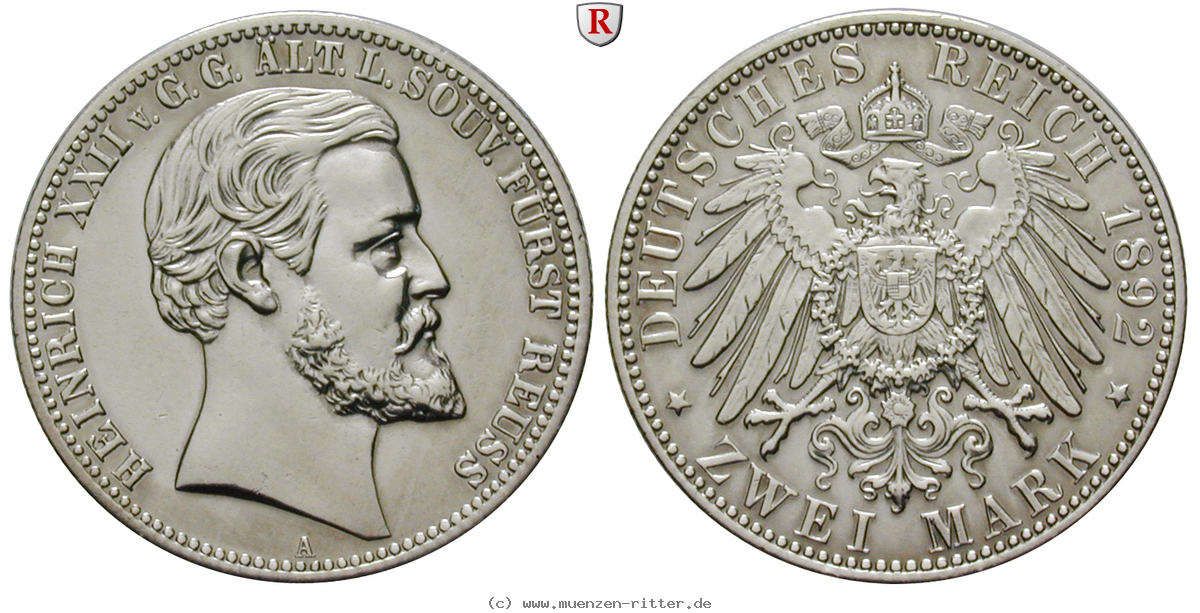 Klicken Sie auf das Bild um es auf Ihrem Rechner zu speichern deutsches-kaiserreich-heinrich-xxii-2-mark/84893.jpg