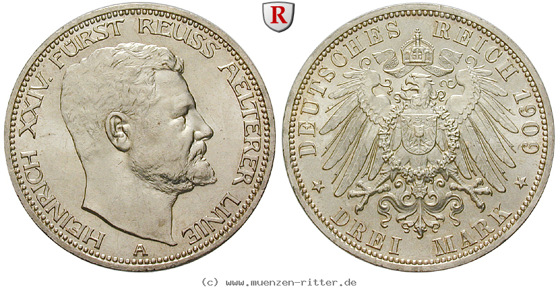 Klicken Sie auf das Bild um es auf Ihrem Rechner zu speichern deutsches-kaiserreich-heinrich-xxiv-3-mark/53377.jpg