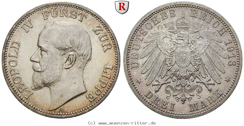 Klicken Sie auf das Bild um es auf Ihrem Rechner zu speichern deutsches-kaiserreich-leopold-iv-3-mark/26663.jpg