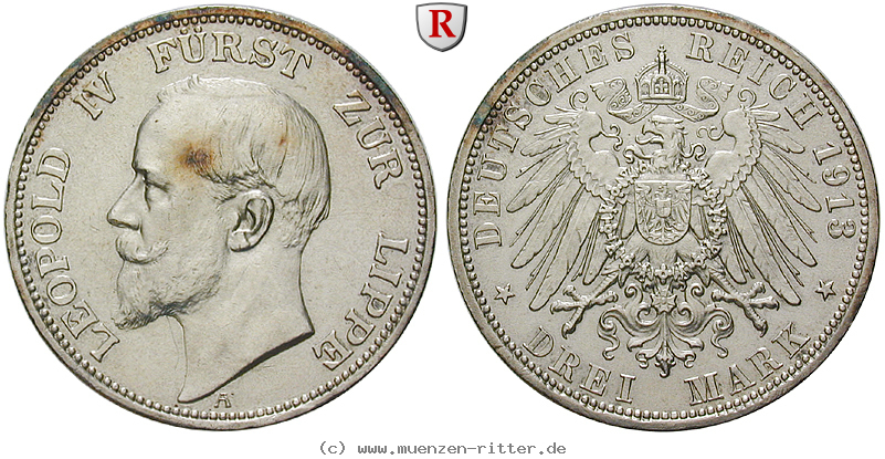 Klicken Sie auf das Bild um es auf Ihrem Rechner zu speichern deutsches-kaiserreich-leopold-iv-3-mark/71004.jpg