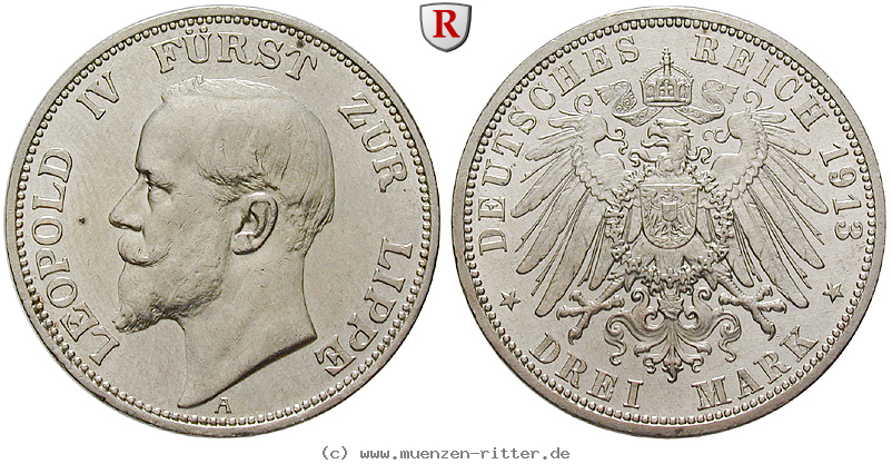Klicken Sie auf das Bild um es auf Ihrem Rechner zu speichern deutsches-kaiserreich-leopold-iv-3-mark/81859.jpg