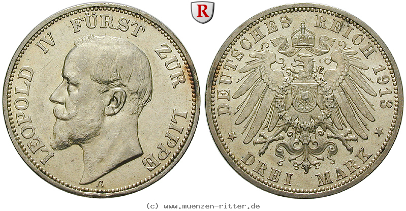 Klicken Sie auf das Bild um es auf Ihrem Rechner zu speichern deutsches-kaiserreich-leopold-iv-3-mark/94771.jpg