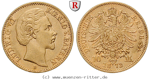 Klicken Sie auf das Bild um es auf Ihrem Rechner zu speichern deutsches-kaiserreich-ludwig-ii-10-mark/63874.jpg