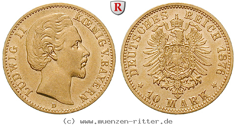 Klicken Sie auf das Bild um es auf Ihrem Rechner zu speichern deutsches-kaiserreich-ludwig-ii-10-mark/64403.jpg