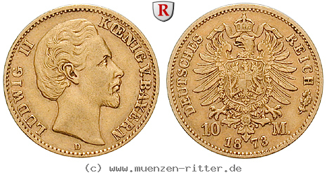 Klicken Sie auf das Bild um es auf Ihrem Rechner zu speichern deutsches-kaiserreich-ludwig-ii-10-mark/71527.jpg