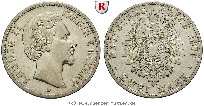 Klicken Sie auf das Bild um es auf Ihrem Rechner zu speichern deutsches-kaiserreich-ludwig-ii-2-mark/102759.jpg