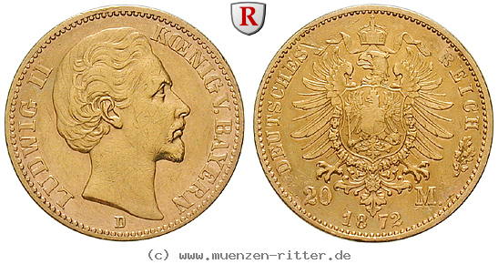 Klicken Sie auf das Bild um es auf Ihrem Rechner zu speichern deutsches-kaiserreich-ludwig-ii-20-mark/81853.jpg