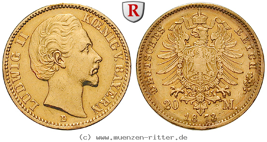 Klicken Sie auf das Bild um es auf Ihrem Rechner zu speichern deutsches-kaiserreich-ludwig-ii-20-mark/81981.jpg