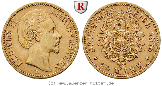 Klicken Sie auf das Bild um es auf Ihrem Rechner zu speichern deutsches-kaiserreich-ludwig-ii-20-mark/87056.jpg