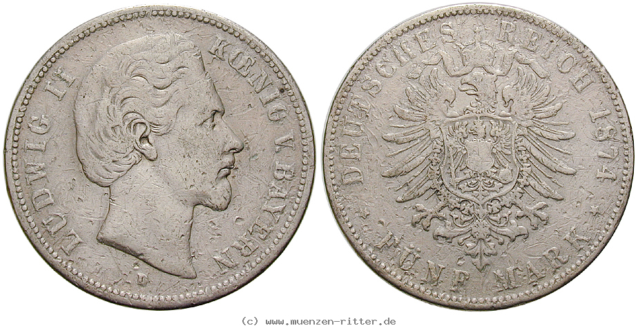 Klicken Sie auf das Bild um es auf Ihrem Rechner zu speichern deutsches-kaiserreich-ludwig-ii-5-mark/24858.jpg