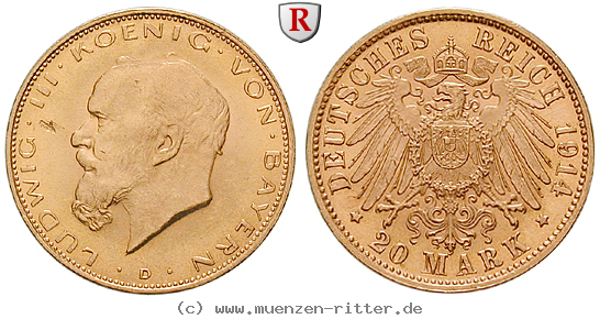 Klicken Sie auf das Bild um es auf Ihrem Rechner zu speichern deutsches-kaiserreich-ludwig-iii-20-mark/73927.jpg
