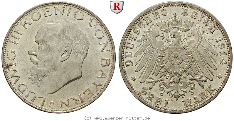deutsches-kaiserreich-ludwig-iii-3-mark/100454.jpg