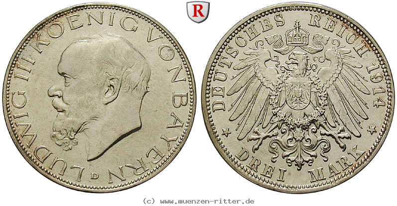 deutsches-kaiserreich-ludwig-iii-3-mark/100676.jpg