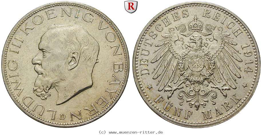 Klicken Sie auf das Bild um es auf Ihrem Rechner zu speichern deutsches-kaiserreich-ludwig-iii-5-mark/97040.jpg
