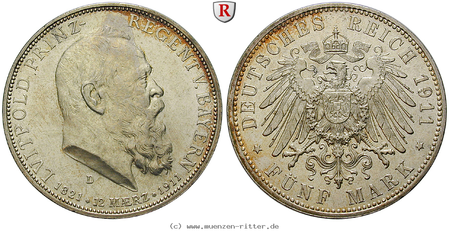 deutsches-kaiserreich-luitpold-prinzregent-5-mark/100678.jpg