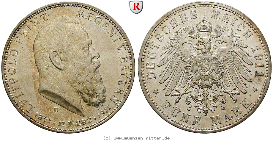 deutsches-kaiserreich-luitpold-prinzregent-5-mark/102108.jpg