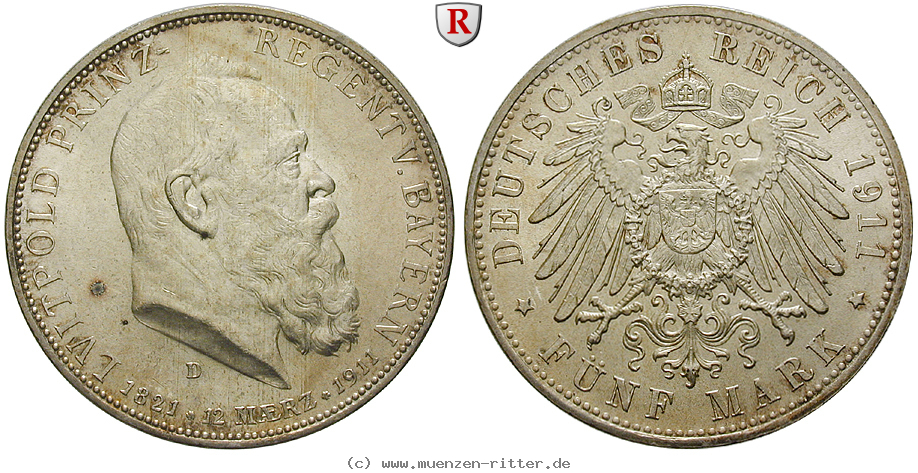 deutsches-kaiserreich-luitpold-prinzregent-5-mark/102109.jpg