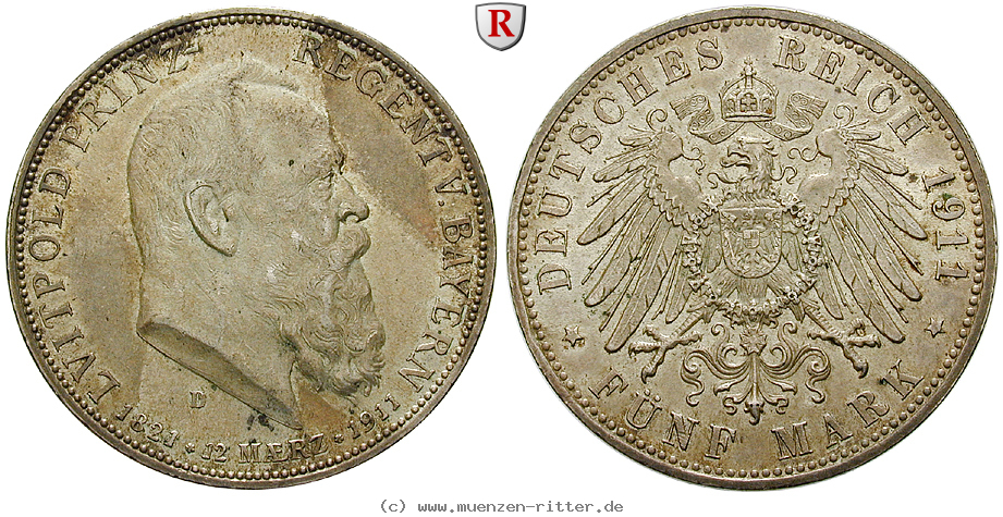 deutsches-kaiserreich-luitpold-prinzregent-5-mark/98404.jpg