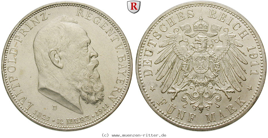Klicken Sie auf das Bild um es auf Ihrem Rechner zu speichern deutsches-kaiserreich-luitpold-prinzregent-5-mark/ejae7221.jpg