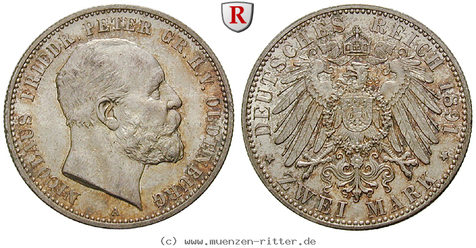 Klicken Sie auf das Bild um es auf Ihrem Rechner zu speichern deutsches-kaiserreich-nicolaus-friedrich-peter-2-mark/26674.jpg