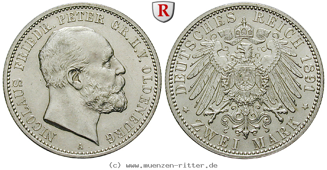 deutsches-kaiserreich-nicolaus-friedrich-peter-2-mark/84847.jpg
