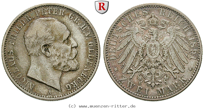 deutsches-kaiserreich-nicolaus-friedrich-peter-2-mark/90460.jpg