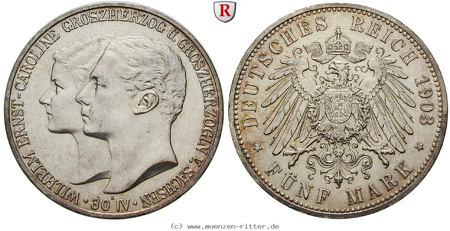 Klicken Sie auf das Bild um es auf Ihrem Rechner zu speichern deutsches-kaiserreich-wilhelm-ernst-5-mark/26747.jpg