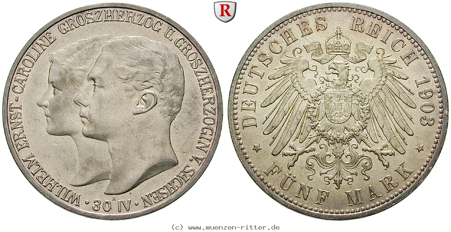 Klicken Sie auf das Bild um es auf Ihrem Rechner zu speichern deutsches-kaiserreich-wilhelm-ernst-5-mark/58716.jpg