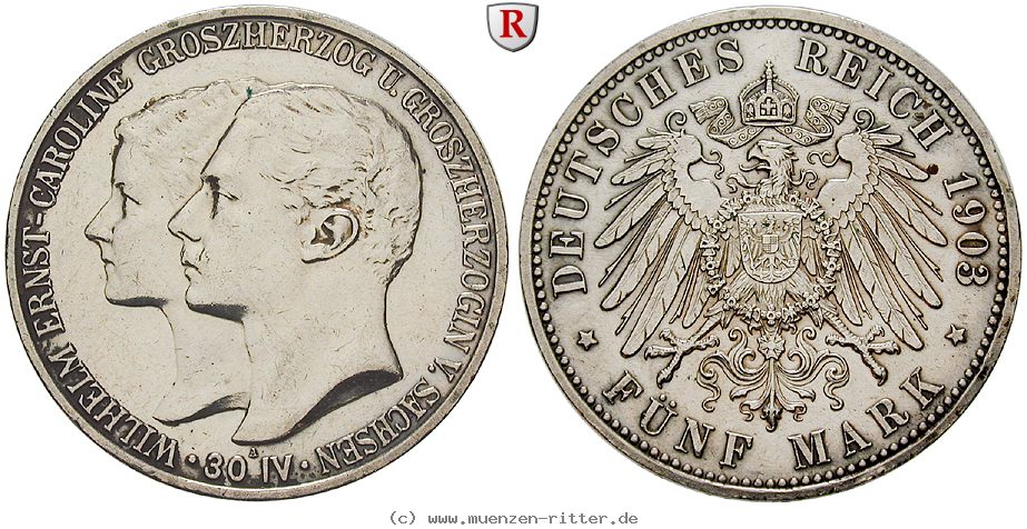 Klicken Sie auf das Bild um es auf Ihrem Rechner zu speichern deutsches-kaiserreich-wilhelm-ernst-5-mark/72198.jpg