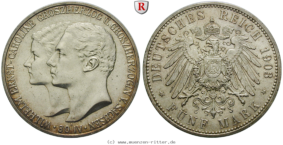 Klicken Sie auf das Bild um es auf Ihrem Rechner zu speichern deutsches-kaiserreich-wilhelm-ernst-5-mark/91533.jpg