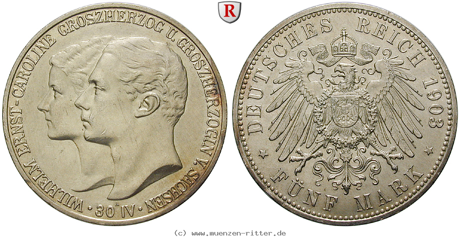Klicken Sie auf das Bild um es auf Ihrem Rechner zu speichern deutsches-kaiserreich-wilhelm-ernst-5-mark/94808.jpg