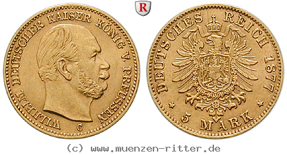 Klicken Sie auf das Bild um es auf Ihrem Rechner zu speichern deutsches-kaiserreich-wilhelm-i-5-mark/89913.jpg