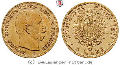 Klicken Sie auf das Bild um es auf Ihrem Rechner zu speichern deutsches-kaiserreich-wilhelm-i-5-mark/96743.jpg