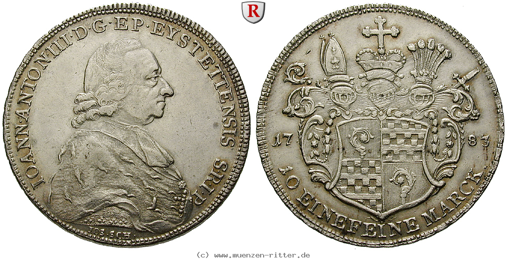 Klicken Sie auf das Bild um es auf Ihrem Rechner zu speichern eichstaett-bistum-johann-anton-iii-von-zehmen-konventionstaler/93154.jpg