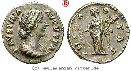 Klicken Sie auf das Bild um es auf Ihrem Rechner zu speichern faustina-ii--frau-des-marcus-aurelius-denar/53853.jpg