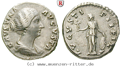 Klicken Sie auf das Bild um es auf Ihrem Rechner zu speichern faustina-ii--frau-des-marcus-aurelius-denar/54850.jpg