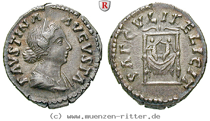 Klicken Sie auf das Bild um es auf Ihrem Rechner zu speichern faustina-ii--frau-des-marcus-aurelius-denar/78548.jpg