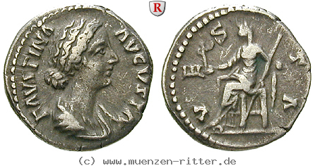 Klicken Sie auf das Bild um es auf Ihrem Rechner zu speichern faustina-ii--frau-des-marcus-aurelius-denar/94459.jpg