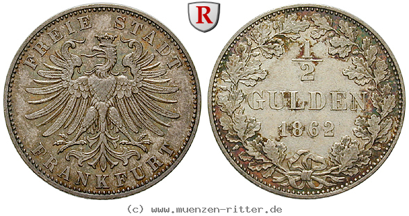 Klicken Sie auf das Bild um es auf Ihrem Rechner zu speichern frankfurt-stadt-1-2-gulden/90801.jpg