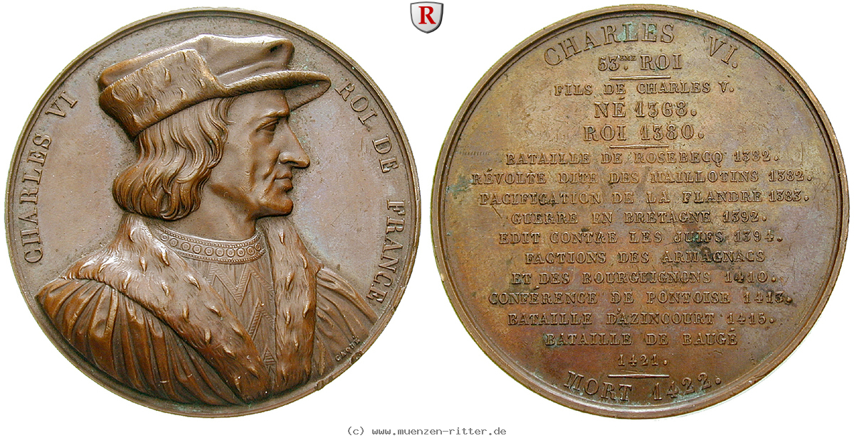 Klicken Sie auf das Bild um es auf Ihrem Rechner zu speichern frankreich-charles-vi-bronzemedaille/53026.jpg