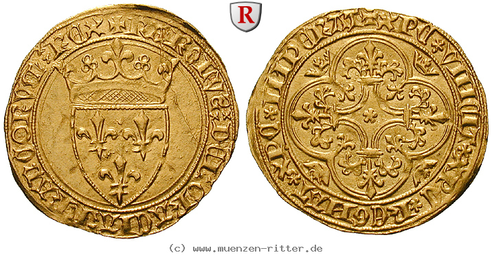 Klicken Sie auf das Bild um es auf Ihrem Rechner zu speichern frankreich-charles-vi-ecu-d-or--la-couronne/62794.jpg