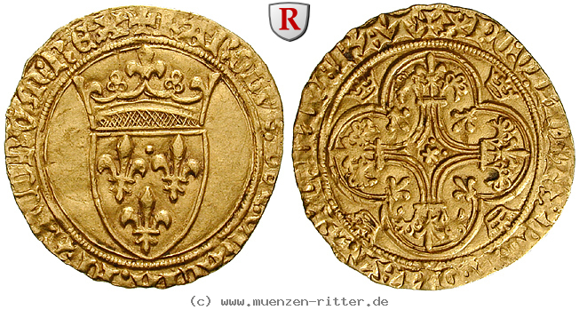 Klicken Sie auf das Bild um es auf Ihrem Rechner zu speichern frankreich-charles-vi-ecu-d-or--la-couronne/85555.jpg