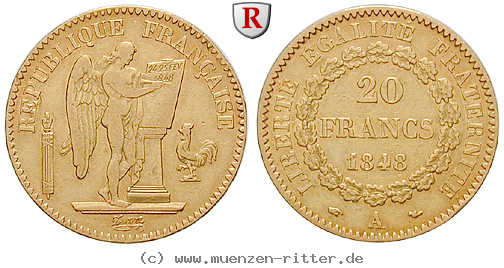 Klicken Sie auf das Bild um es auf Ihrem Rechner zu speichern frankreich-ii-republik-20-francs/ag10486.jpg