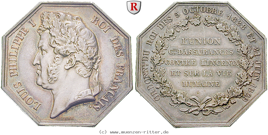 Klicken Sie auf das Bild um es auf Ihrem Rechner zu speichern frankreich-louis-philippe-achteckige-silbermedaille/ag16504.jpg