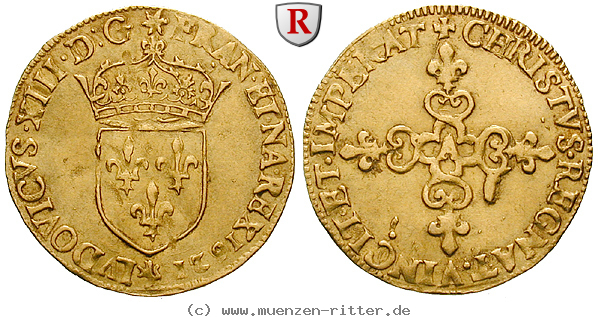 Klicken Sie auf das Bild um es auf Ihrem Rechner zu speichern frankreich-louis-xiii-ecu-d-or-au-soleil/61483.jpg
