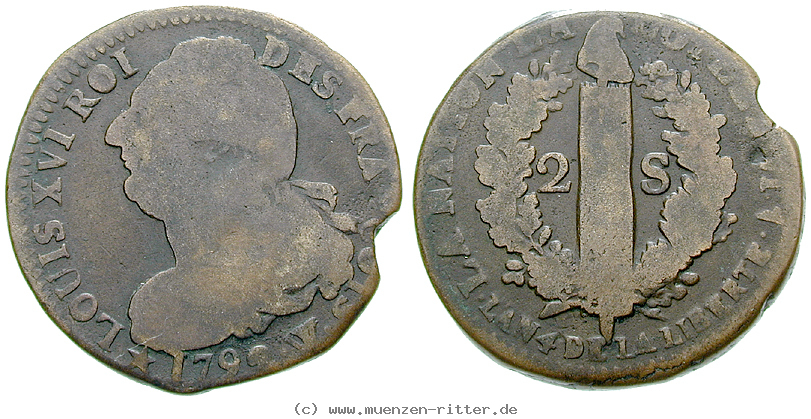 Klicken Sie auf das Bild um es auf Ihrem Rechner zu speichern frankreich-louis-xvi-2-sols/24866.jpg