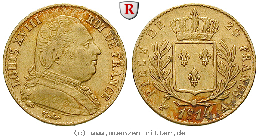 Klicken Sie auf das Bild um es auf Ihrem Rechner zu speichern frankreich-louis-xviii-20-francs/84375.jpg