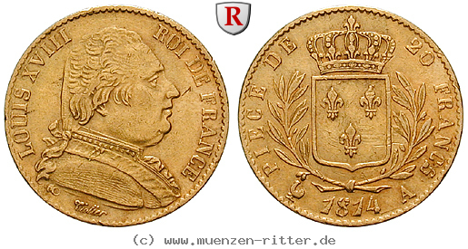 Klicken Sie auf das Bild um es auf Ihrem Rechner zu speichern frankreich-louis-xviii-20-francs/97824.jpg
