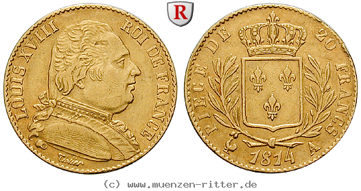 Klicken Sie auf das Bild um es auf Ihrem Rechner zu speichern frankreich-louis-xviii-20-francs/98946.jpg