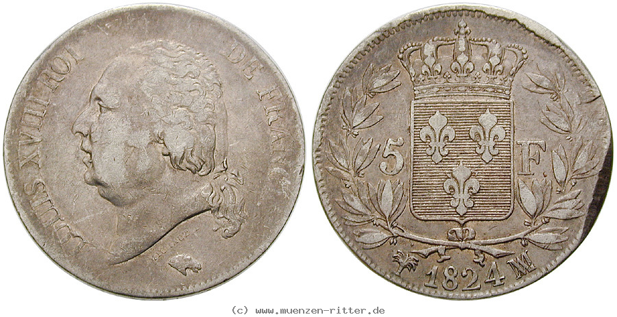 Klicken Sie auf das Bild um es auf Ihrem Rechner zu speichern frankreich-louis-xviii-5-francs/24744.jpg